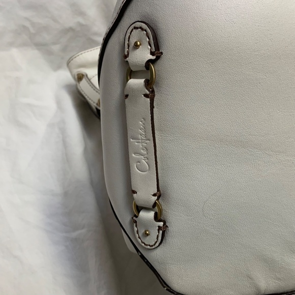 Cole Haan Oversized Leather Shoulder Bag in Winter White - Picture 6 of 13